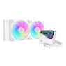 DeepCool LT240 ARGB Liquid CPU Cooler, 240mm Radiator, 2x FD12 ARGB Fan, 2400 RPM Fan Speed, 72.04 CFM Airflow, Hydro Bearing Type, Anti-Leak Technology, White | R-LT240-WHAMNC-G-1